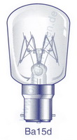 Lamp 240V 25W BA15D 22x55mm clear