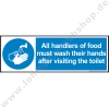 Sticker "All handlers of food must...