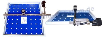 Blue board with electr. motor and lamp