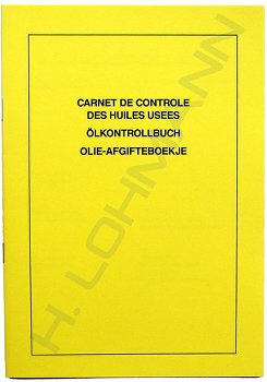 Öltagebuch / Ölkontrollbuch gelb