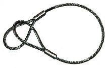 Wire rope sling 2 eyes, Ø6mm, l 0,5 m