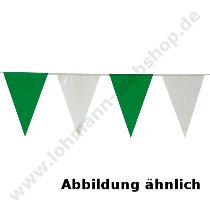Wimpelkette grün/weiß per 25 m (ca. 18cm Abstand)