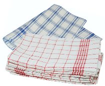 Kitchen towel 50/70cm blue or red-white