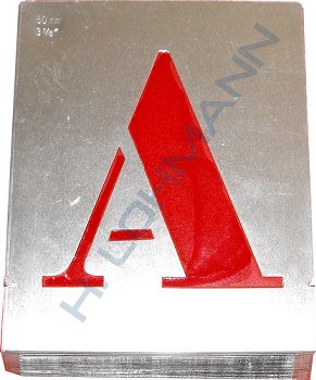 Stencil set letter 8 cm