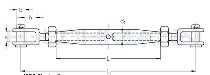 Turnbuckle SS M10 rigging screw
