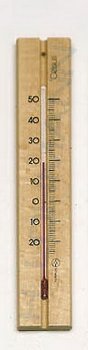 Wooden cabin thermometer