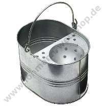 Mop bucket 10 ltr. galv. with squeezer