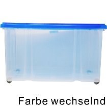 Plastic box with lid and rolls 60x40cm