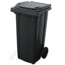 Müllgroßbehälter 240Ltr. mit Räder schwarz/grau