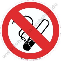 Sticker "No smoking" 100mm
