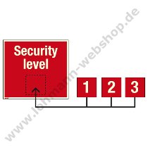 IMO Security Level sign 1-3 (200x180mm)