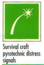 IMO "Survival craft pyrotech. distress sign."15x15